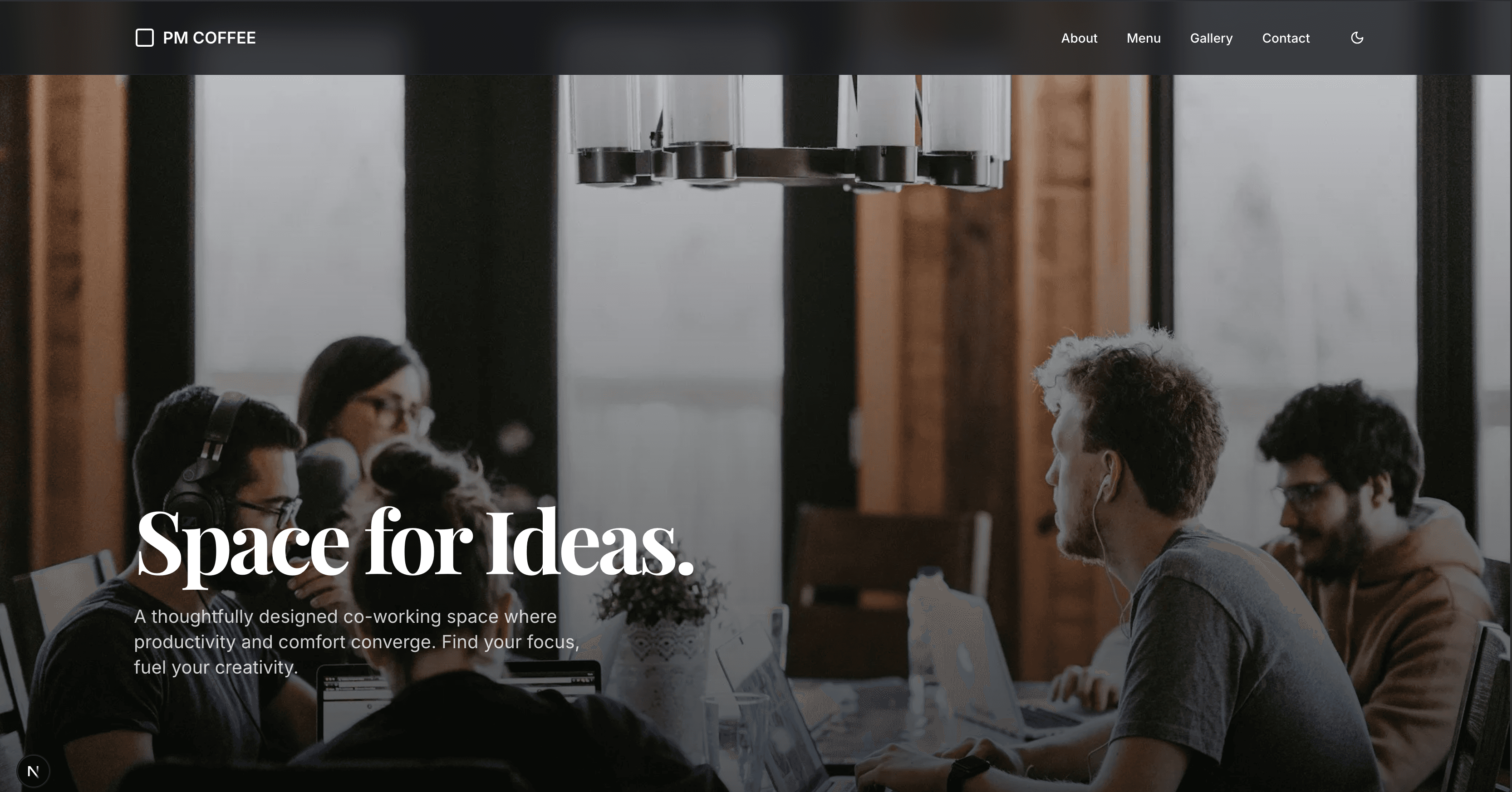 A screenshot of the Kopi Kalyan coffee shop website.